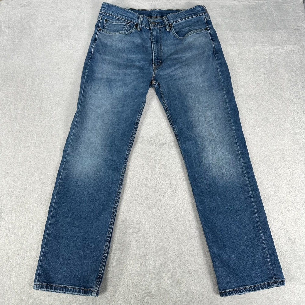 Levi's 514 Jeans Men's 34x30 Straight Slim Fit Blue Mediu Wash Denim 100% Cotton